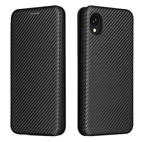 Custodia Portafoglio In Pelle Cover con Supporto L06Z per Samsung Galaxy A22 5G SC-56B Nero