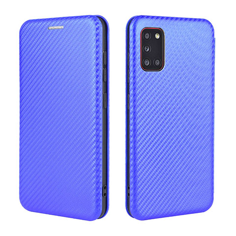 Custodia Portafoglio In Pelle Cover con Supporto L06Z per Samsung Galaxy A31 Blu