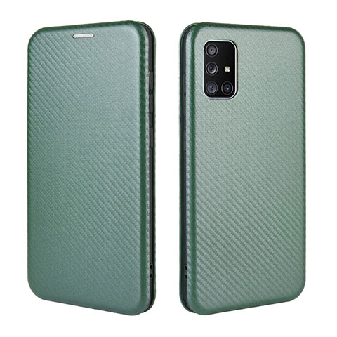 Custodia Portafoglio In Pelle Cover con Supporto L06Z per Samsung Galaxy A51 5G Verde