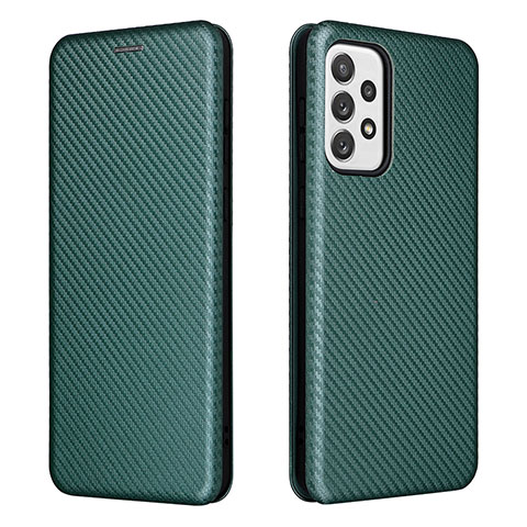 Custodia Portafoglio In Pelle Cover con Supporto L06Z per Samsung Galaxy A73 5G Verde