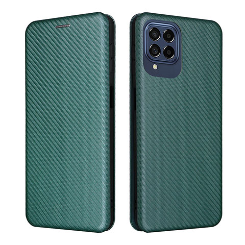 Custodia Portafoglio In Pelle Cover con Supporto L06Z per Samsung Galaxy M53 5G Verde