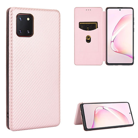 Custodia Portafoglio In Pelle Cover con Supporto L06Z per Samsung Galaxy M60s Oro Rosa