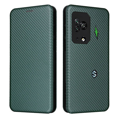 Custodia Portafoglio In Pelle Cover con Supporto L06Z per Xiaomi Black Shark 5 Pro 5G Verde