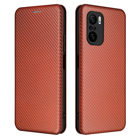 Custodia Portafoglio In Pelle Cover con Supporto L06Z per Xiaomi Mi 11i 5G Marrone