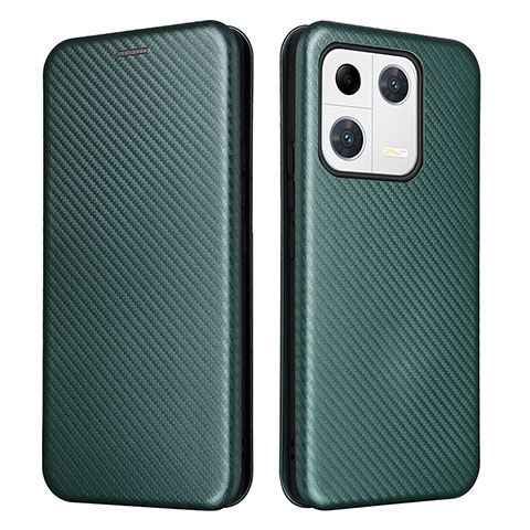 Custodia Portafoglio In Pelle Cover con Supporto L06Z per Xiaomi Mi 13 Pro 5G Verde