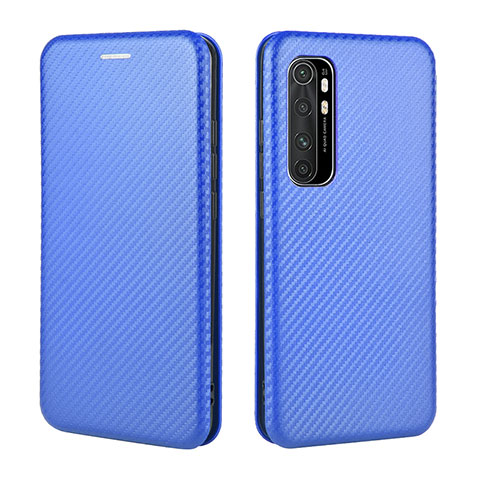 Custodia Portafoglio In Pelle Cover con Supporto L06Z per Xiaomi Mi Note 10 Lite Blu