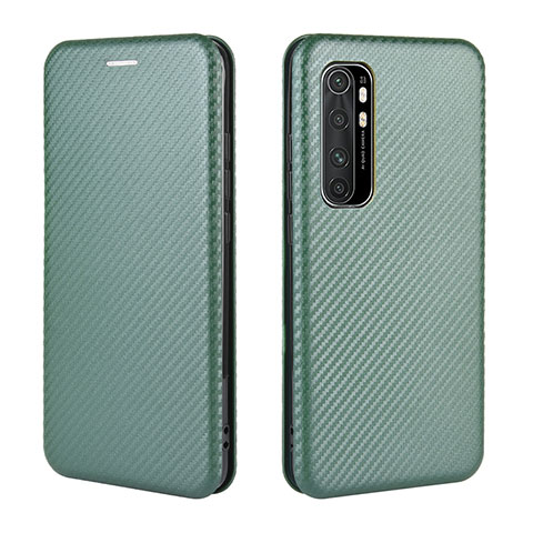 Custodia Portafoglio In Pelle Cover con Supporto L06Z per Xiaomi Mi Note 10 Lite Verde