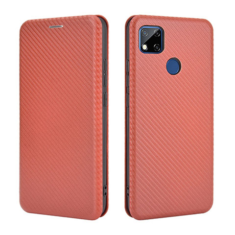 Custodia Portafoglio In Pelle Cover con Supporto L06Z per Xiaomi POCO C31 Marrone