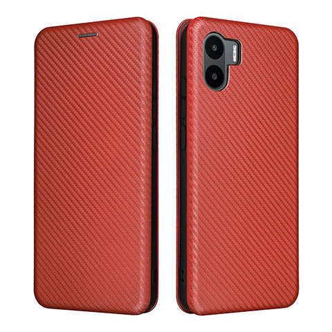 Custodia Portafoglio In Pelle Cover con Supporto L06Z per Xiaomi Poco C50 Marrone