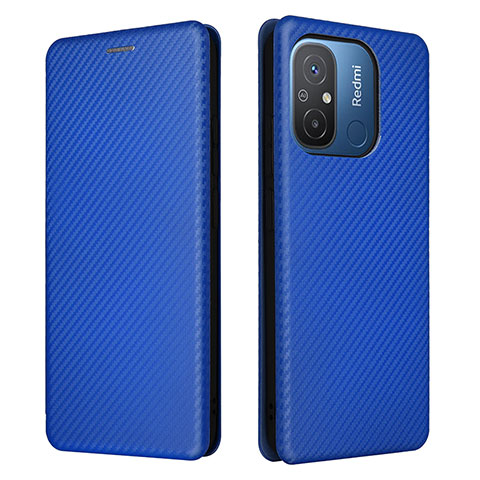 Custodia Portafoglio In Pelle Cover con Supporto L06Z per Xiaomi Poco C55 Blu