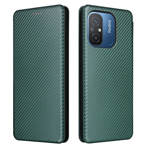 Custodia Portafoglio In Pelle Cover con Supporto L06Z per Xiaomi Poco C55 Verde