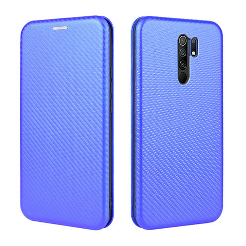 Custodia Portafoglio In Pelle Cover con Supporto L06Z per Xiaomi Poco M2 Blu