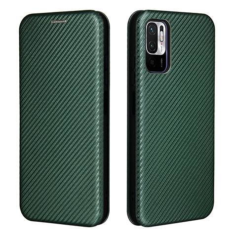 Custodia Portafoglio In Pelle Cover con Supporto L06Z per Xiaomi POCO M3 Pro 5G Verde