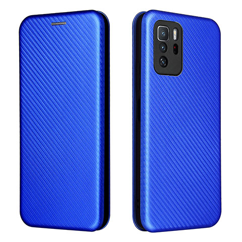 Custodia Portafoglio In Pelle Cover con Supporto L06Z per Xiaomi Poco X3 GT 5G Blu