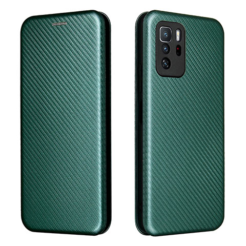 Custodia Portafoglio In Pelle Cover con Supporto L06Z per Xiaomi Poco X3 GT 5G Verde