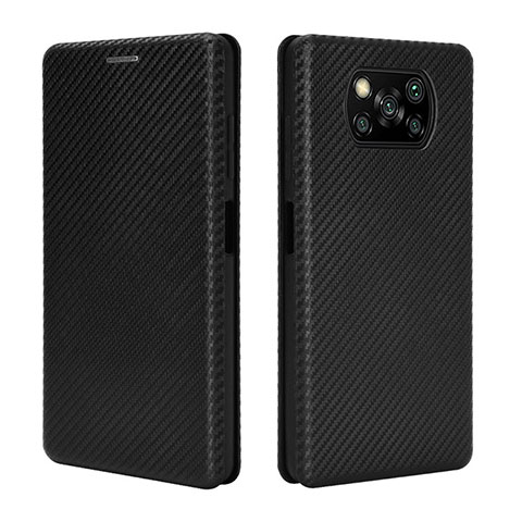 Custodia Portafoglio In Pelle Cover con Supporto L06Z per Xiaomi Poco X3 NFC Nero