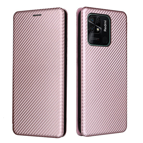 Custodia Portafoglio In Pelle Cover con Supporto L06Z per Xiaomi Redmi 10C 4G Oro Rosa