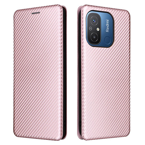 Custodia Portafoglio In Pelle Cover con Supporto L06Z per Xiaomi Redmi 11A 4G Oro Rosa