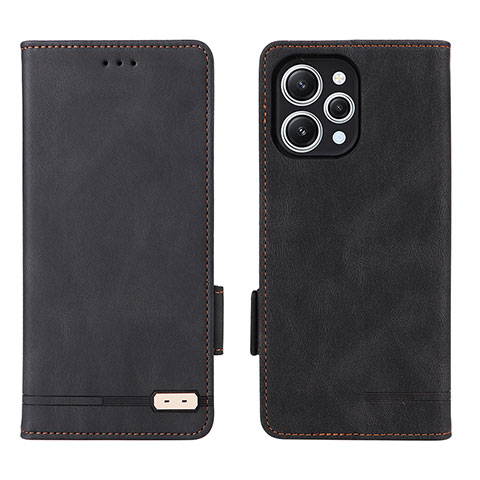 Custodia Portafoglio In Pelle Cover con Supporto L06Z per Xiaomi Redmi 12 4G Nero