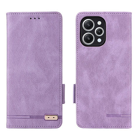 Custodia Portafoglio In Pelle Cover con Supporto L06Z per Xiaomi Redmi 12 4G Viola