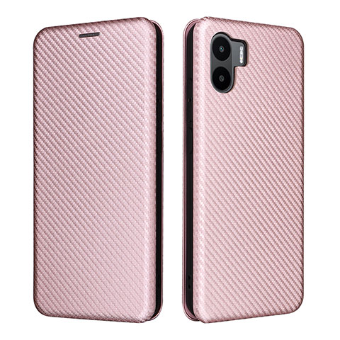 Custodia Portafoglio In Pelle Cover con Supporto L06Z per Xiaomi Redmi A2 Plus Oro Rosa