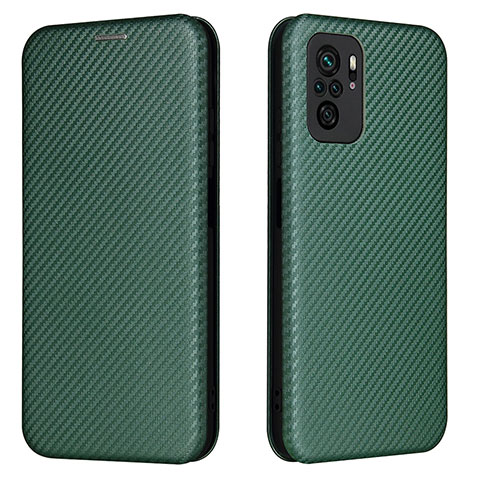 Custodia Portafoglio In Pelle Cover con Supporto L06Z per Xiaomi Redmi Note 10 4G Verde