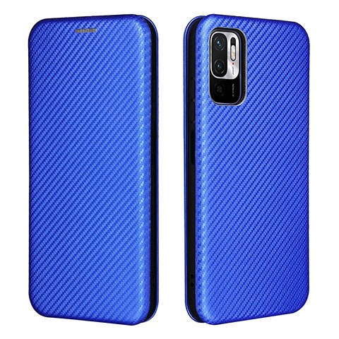 Custodia Portafoglio In Pelle Cover con Supporto L06Z per Xiaomi Redmi Note 10 5G Blu