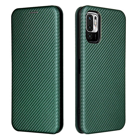 Custodia Portafoglio In Pelle Cover con Supporto L06Z per Xiaomi Redmi Note 10 JE 5G Verde