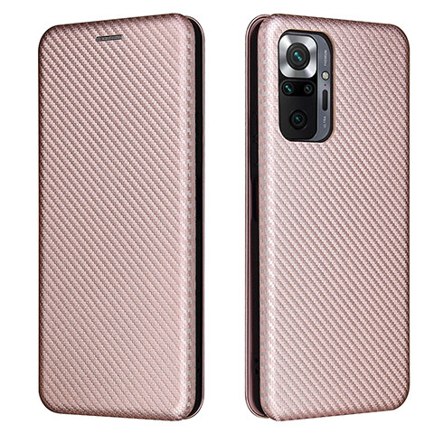 Custodia Portafoglio In Pelle Cover con Supporto L06Z per Xiaomi Redmi Note 10 Pro 4G Oro Rosa