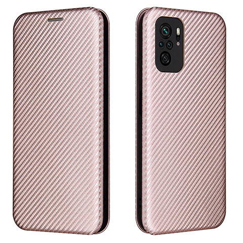 Custodia Portafoglio In Pelle Cover con Supporto L06Z per Xiaomi Redmi Note 10S 4G Oro Rosa