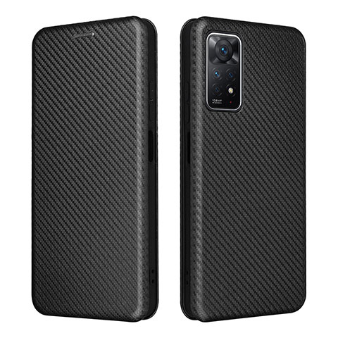 Custodia Portafoglio In Pelle Cover con Supporto L06Z per Xiaomi Redmi Note 11 Pro 4G Nero