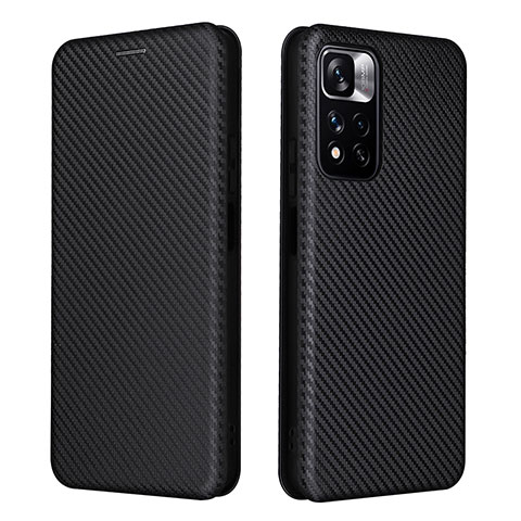 Custodia Portafoglio In Pelle Cover con Supporto L06Z per Xiaomi Redmi Note 11 Pro+ Plus 5G Nero