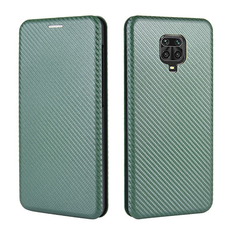 Custodia Portafoglio In Pelle Cover con Supporto L06Z per Xiaomi Redmi Note 9 Pro Max Verde