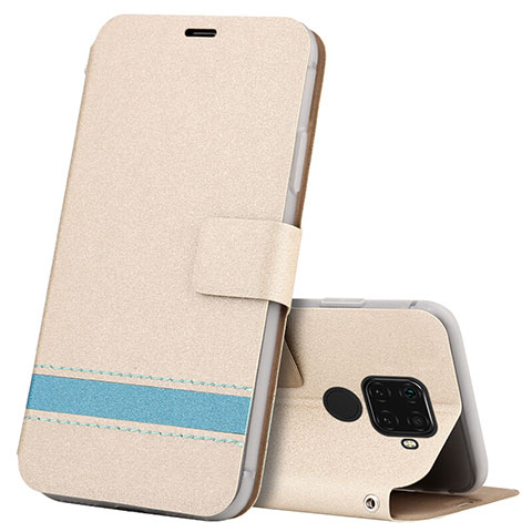 Custodia Portafoglio In Pelle Cover con Supporto L07 per Huawei Nova 5z Oro