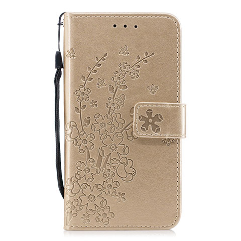 Custodia Portafoglio In Pelle Cover con Supporto L07 per Huawei P30 Oro