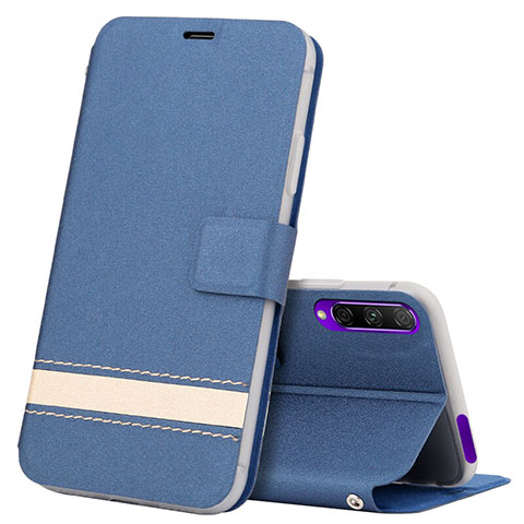 Custodia Portafoglio In Pelle Cover con Supporto L07 per Huawei Y9s Blu