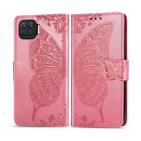 Custodia Portafoglio In Pelle Cover con Supporto L07 per Oppo A93 Rosa