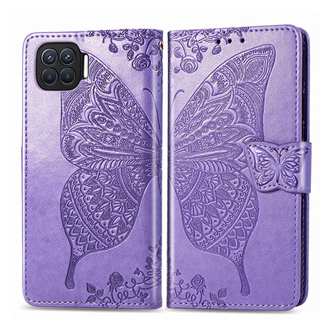 Custodia Portafoglio In Pelle Cover con Supporto L07 per Oppo F17 Pro Lavanda