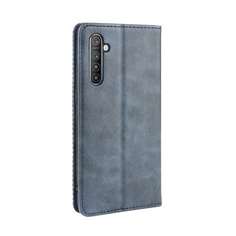 Custodia Portafoglio In Pelle Cover con Supporto L07 per Oppo K5 Blu