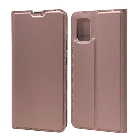 Custodia Portafoglio In Pelle Cover con Supporto L07 per Samsung Galaxy A71 5G Oro Rosa