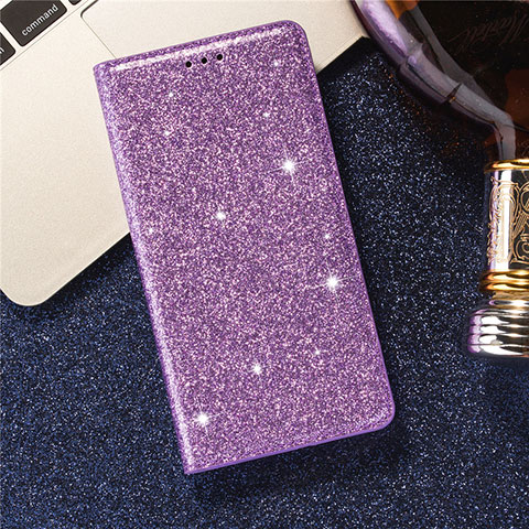 Custodia Portafoglio In Pelle Cover con Supporto L07 per Samsung Galaxy S20 5G Viola