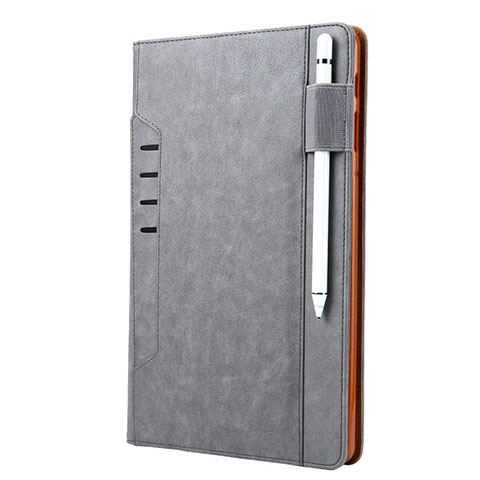 Custodia Portafoglio In Pelle Cover con Supporto L07 per Samsung Galaxy Tab S6 10.5 SM-T860 Grigio