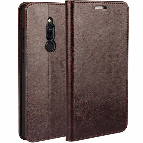 Custodia Portafoglio In Pelle Cover con Supporto L07 per Xiaomi Redmi 8 Marrone