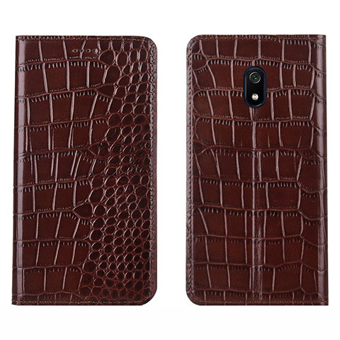 Custodia Portafoglio In Pelle Cover con Supporto L07 per Xiaomi Redmi 8A Marrone