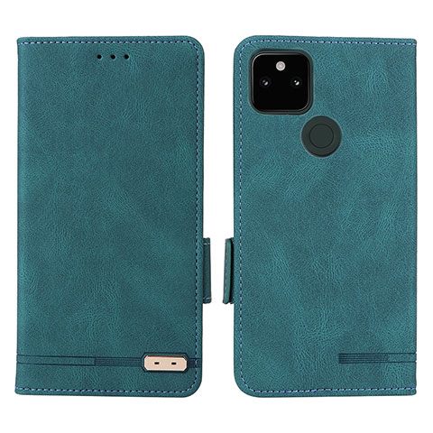 Custodia Portafoglio In Pelle Cover con Supporto L07Z per Google Pixel 5a 5G Verde