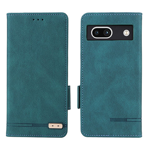 Custodia Portafoglio In Pelle Cover con Supporto L07Z per Google Pixel 7a 5G Verde