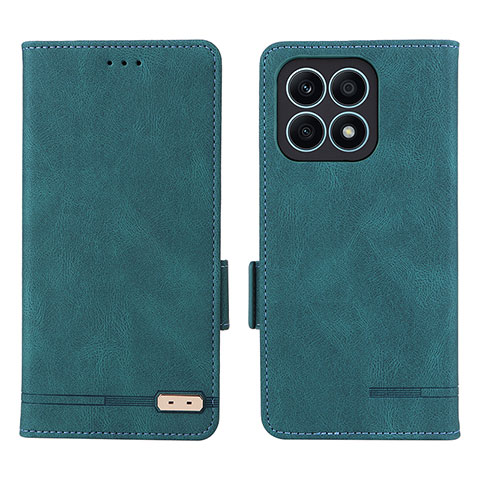 Custodia Portafoglio In Pelle Cover con Supporto L07Z per Huawei Honor X8a 4G Verde