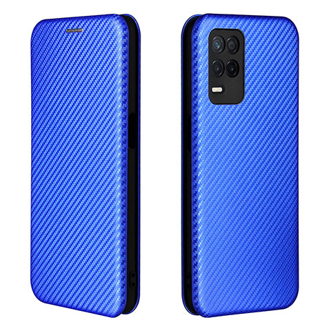 Custodia Portafoglio In Pelle Cover con Supporto L07Z per Realme 8s 5G Blu