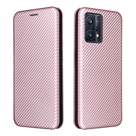 Custodia Portafoglio In Pelle Cover con Supporto L07Z per Realme 9 4G Oro Rosa