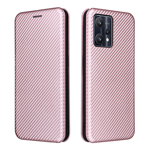 Custodia Portafoglio In Pelle Cover con Supporto L07Z per Realme 9 5G Oro Rosa